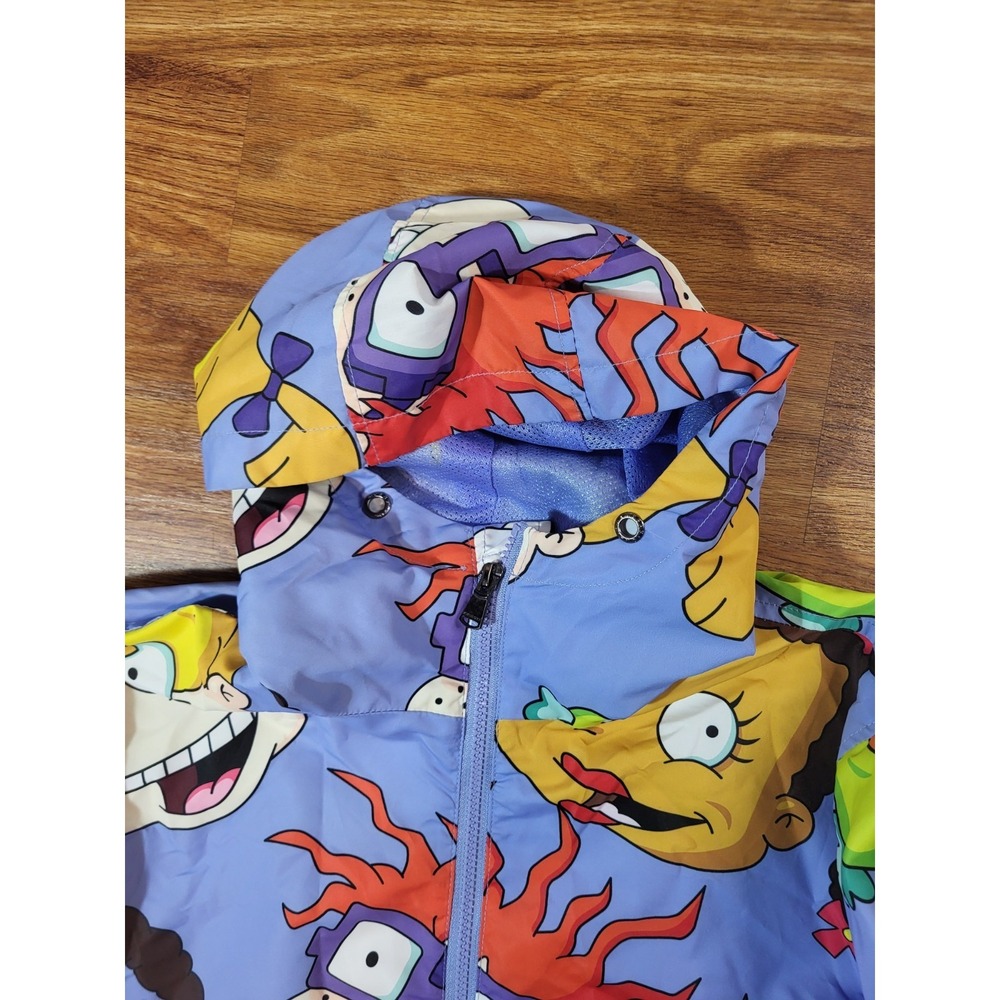 Members Only Nickelodeon Jacket Mens M Rugrats Windbreaker Hooded - Picture 3 of 5